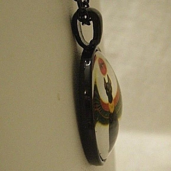 Egyptian Goddess Bast Cat Pendant Necklace - Picture 6 of 7